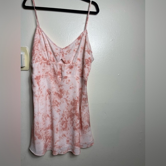 Abercrombie & Fitch Pink Tie Dye Cut Out Sleeveless Mini Dress Sz Large - Picture 5 of 6